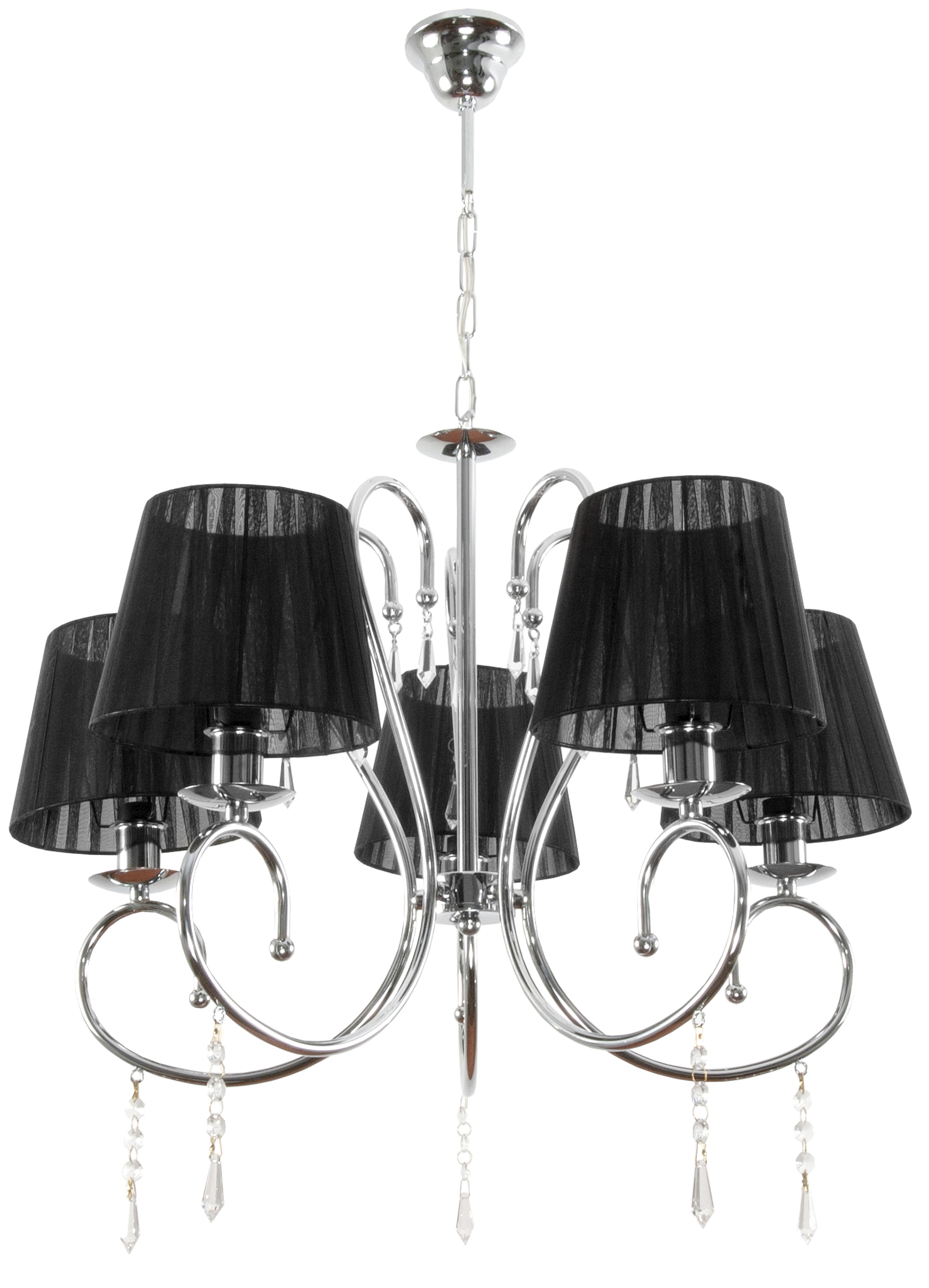 Lampa wisząca sufitowa glamour EDYLIT chrom nowoczesna 5xE27 GINA 11-430