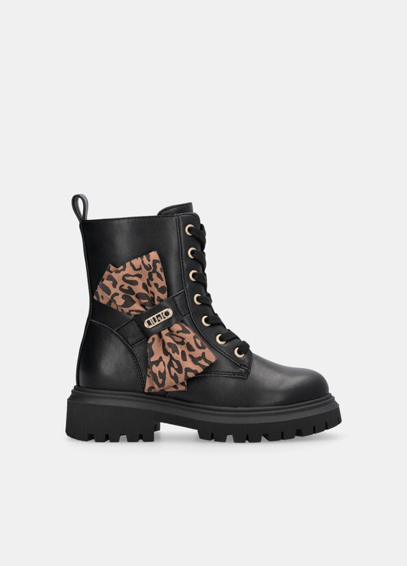 Anfibi con fiocco animalier