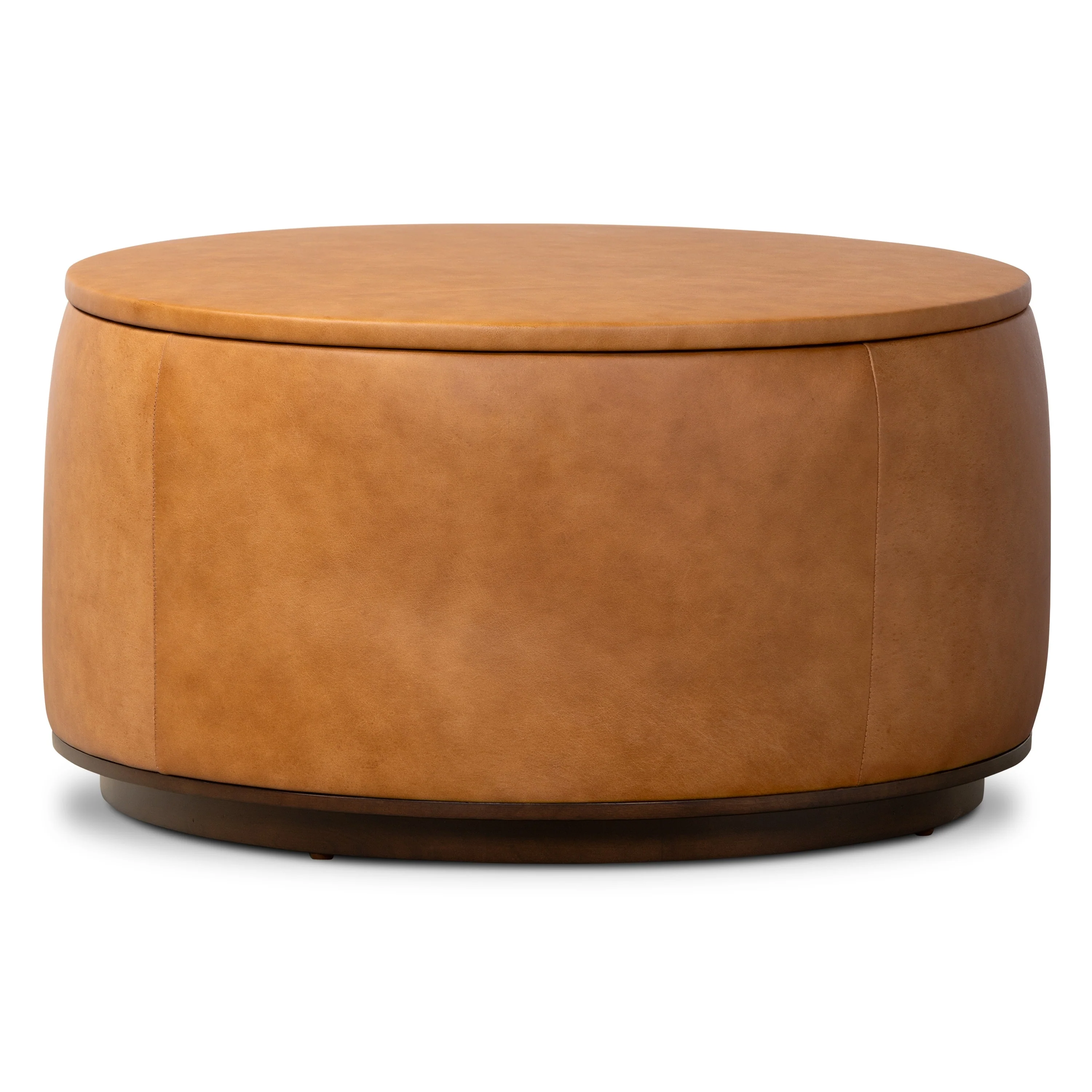 Poly & Bark Herve Storage Ottoman - Full Grain Genuine Italian Leather