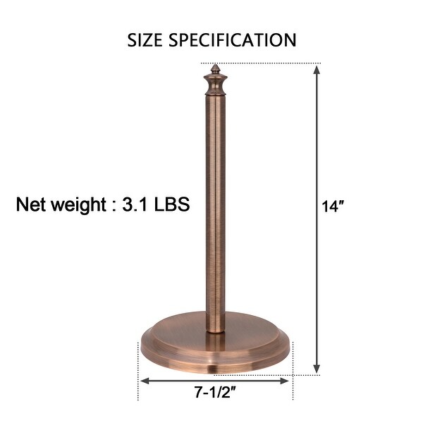 Paper Towel Holder Roll Dispenser Stand for Kitchen Countertop & Dining Room Table Classical Style