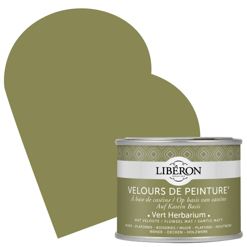 Peinture pour murs Velours de Peinture vert herbarium mat 0,125 L LIBERON