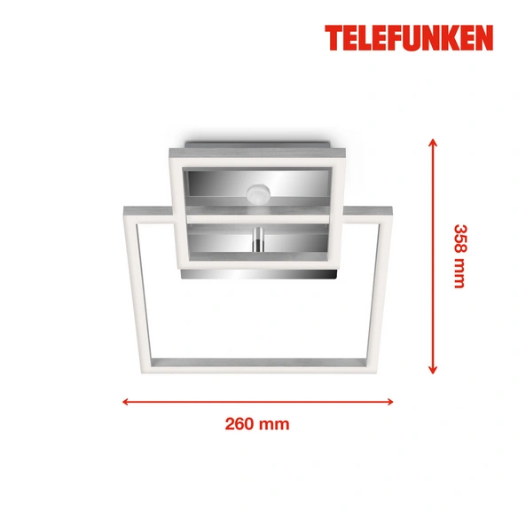 Leuchte, LED Wandleuchte, 19,6 W, chrom-alu