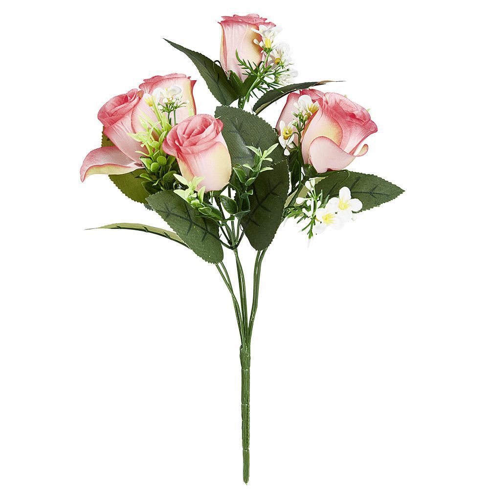 Piquet de boutons de Roses - Fleur artificielle rose