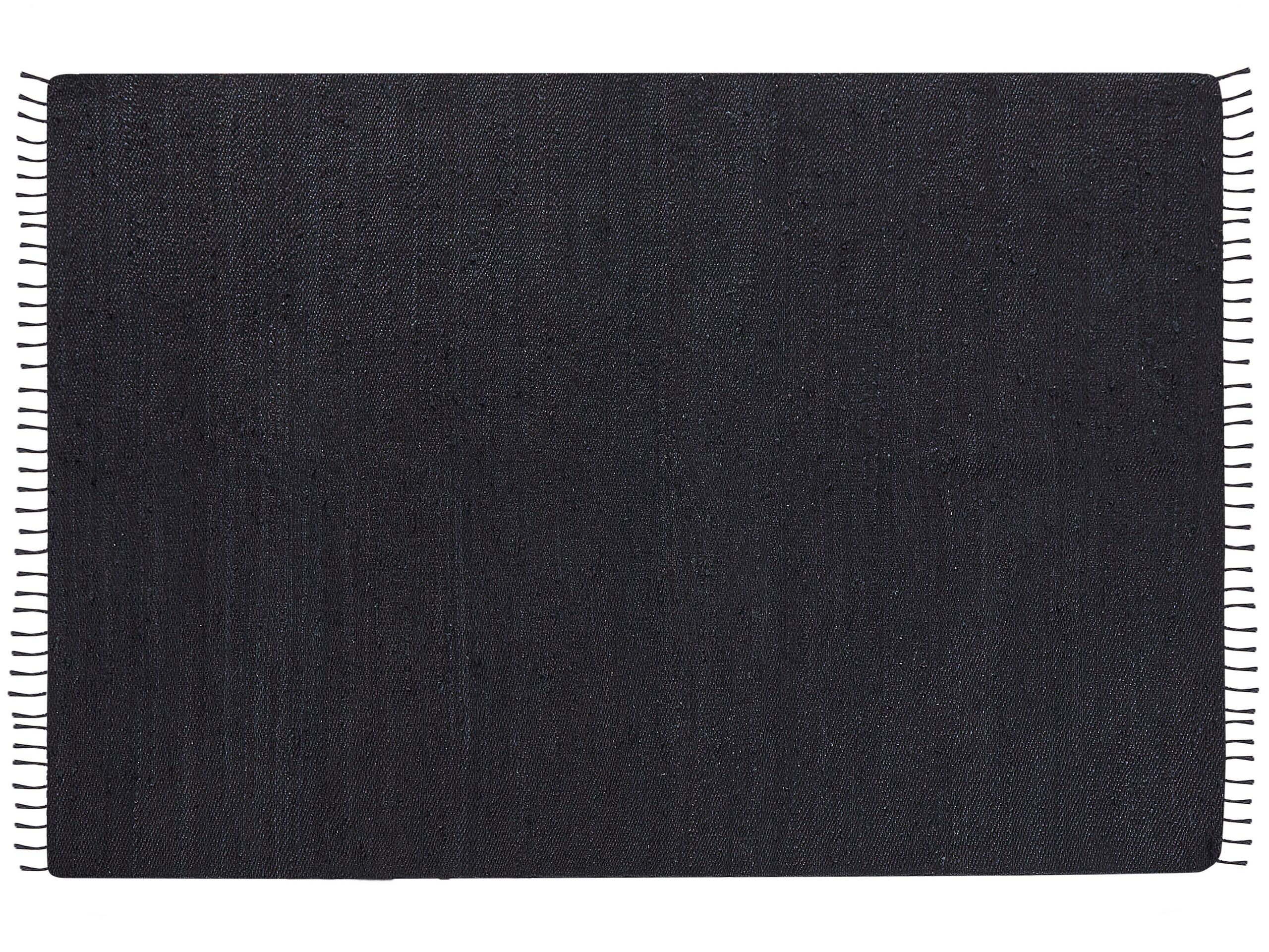Dywan chodnik 160x230 cm z juty czarny