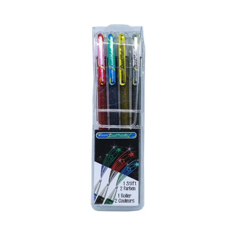 Kugelschreiber 4er-Set Hybrid Gel Dual Metallic