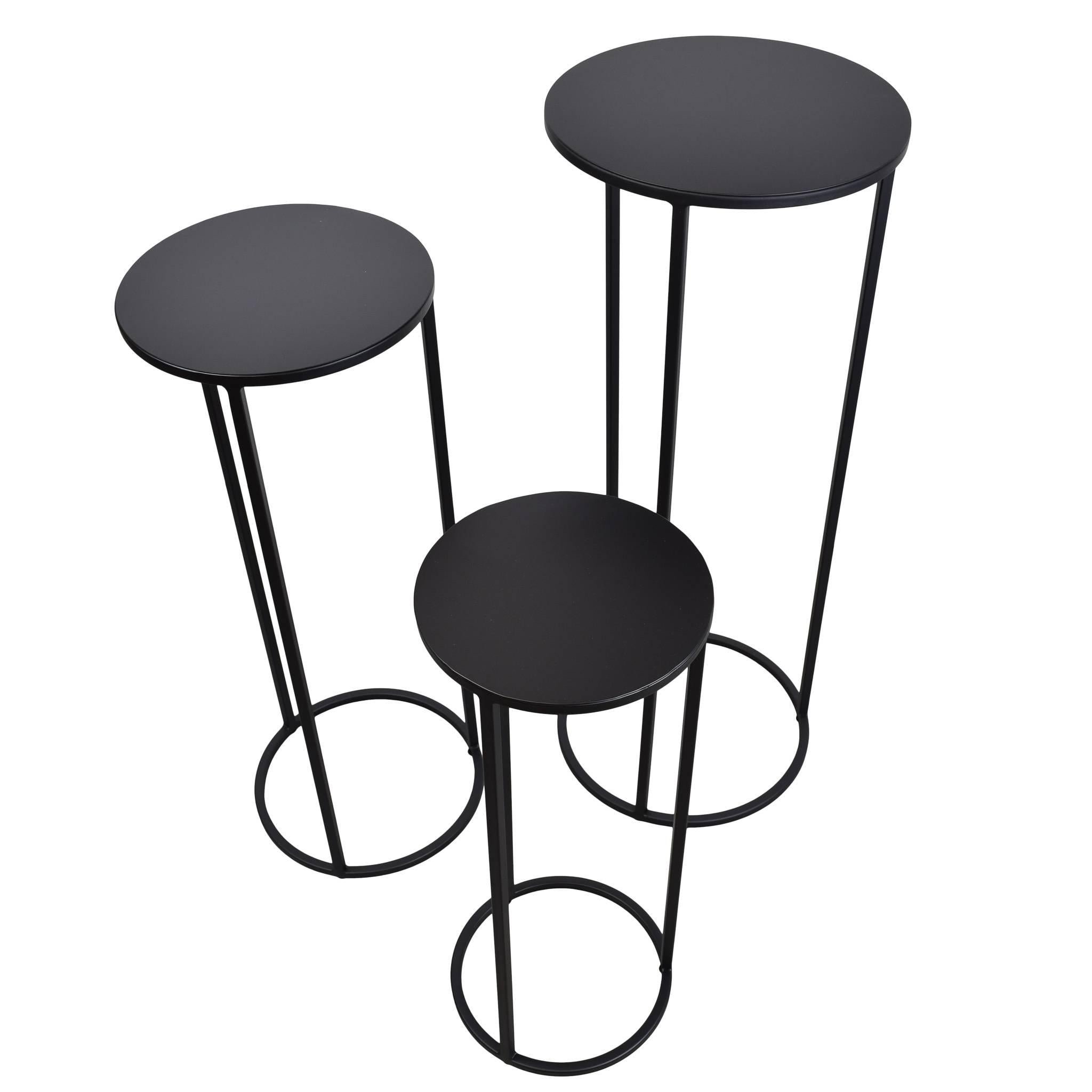LOFT42 Set Plantentafels – Zwart – Metaal