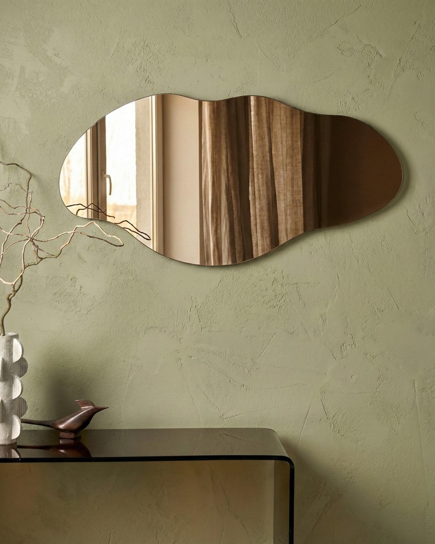 Wall Mirror ASSIGNY 50 cm 92 cm Brown