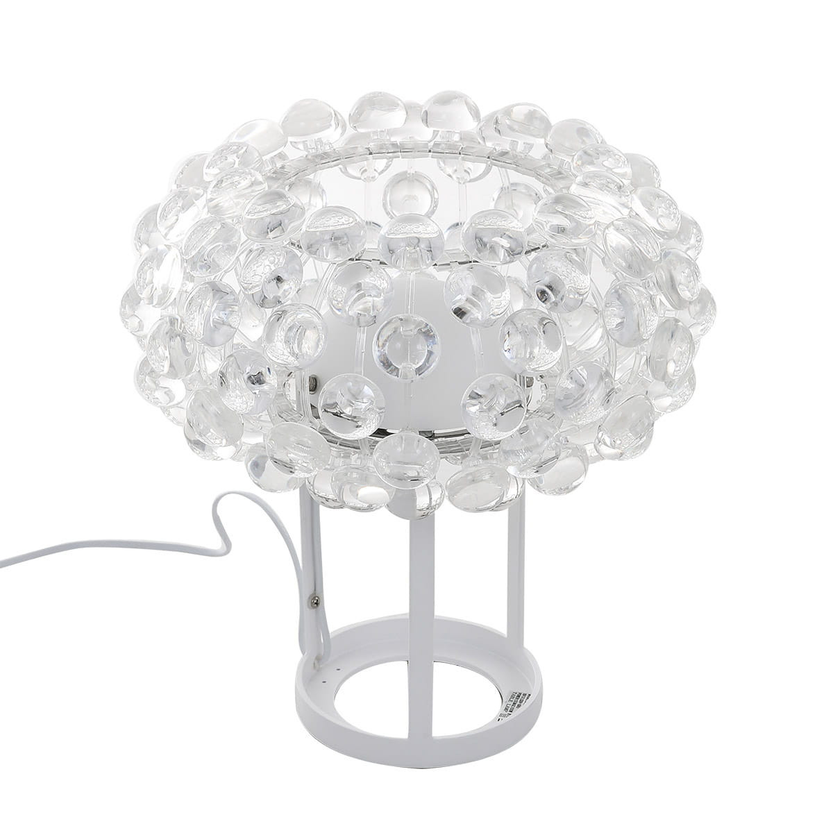 Lampa stołowa nowoczesna biało-bezbarwny LORNA 1xR7sx100W wys:37cm Italux