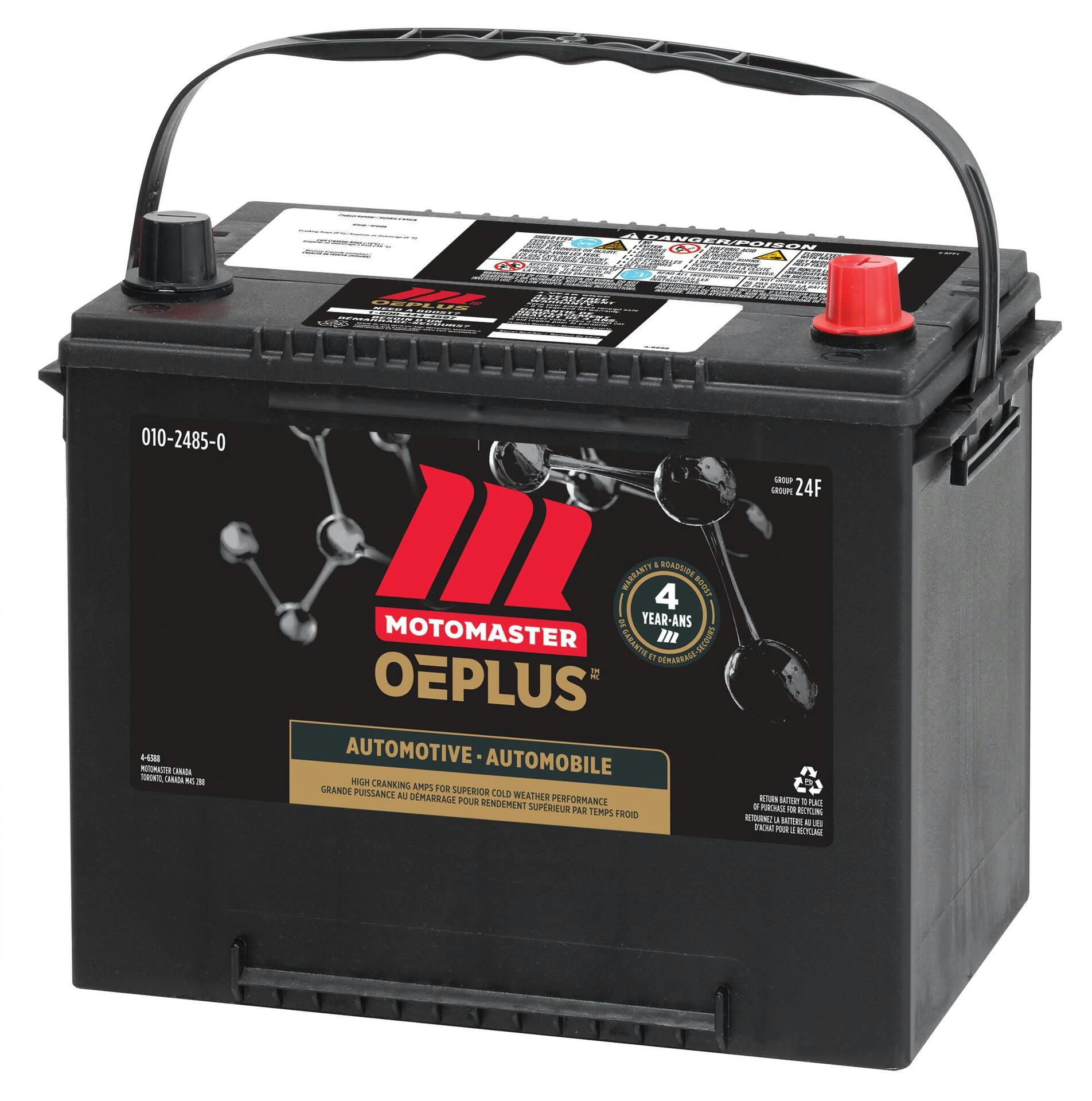 MOTOMASTER OEPLUS Group Size 24F Battery, 725 CCA