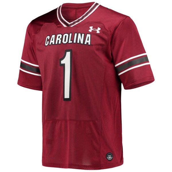 #1 South Carolina Gamecocks Under Armour Premiere Football Jersey - Garnet