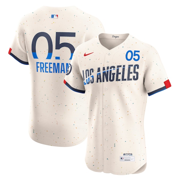 Freddie Freeman Los Angeles Dodgers Nike City Connect Elite Jersey - Cream