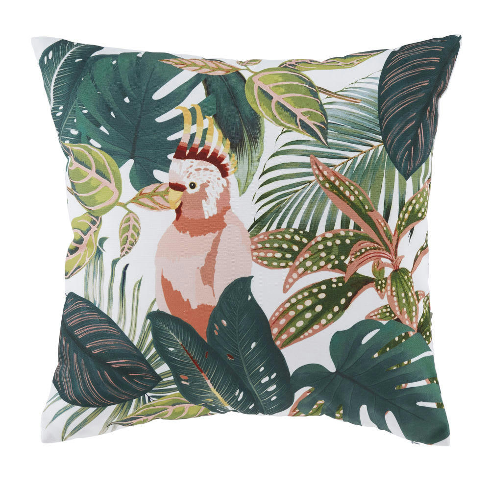SOHANE - Coussin imprimé tropical vert et multicolore 45x45