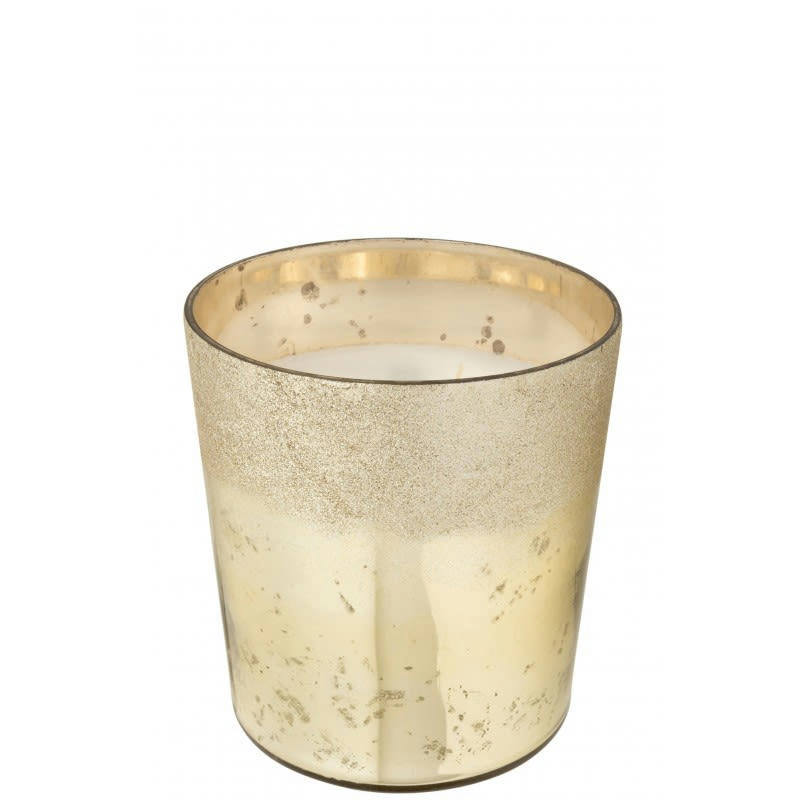 DELUXE - Bougie parfumée verre or H21,5cm