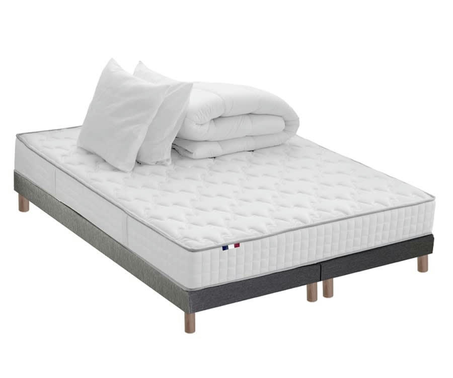 PACK PRÊT A DORMIR - Pack Prêt à dormir : matelas + sommier + couette + oreillers 160x200
