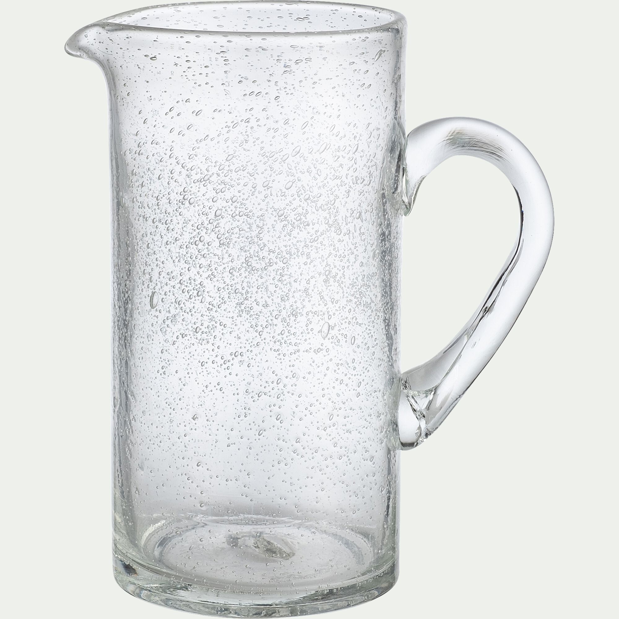 GOULADO - Carafe avec anse en verre bullé 1,1L - transparent