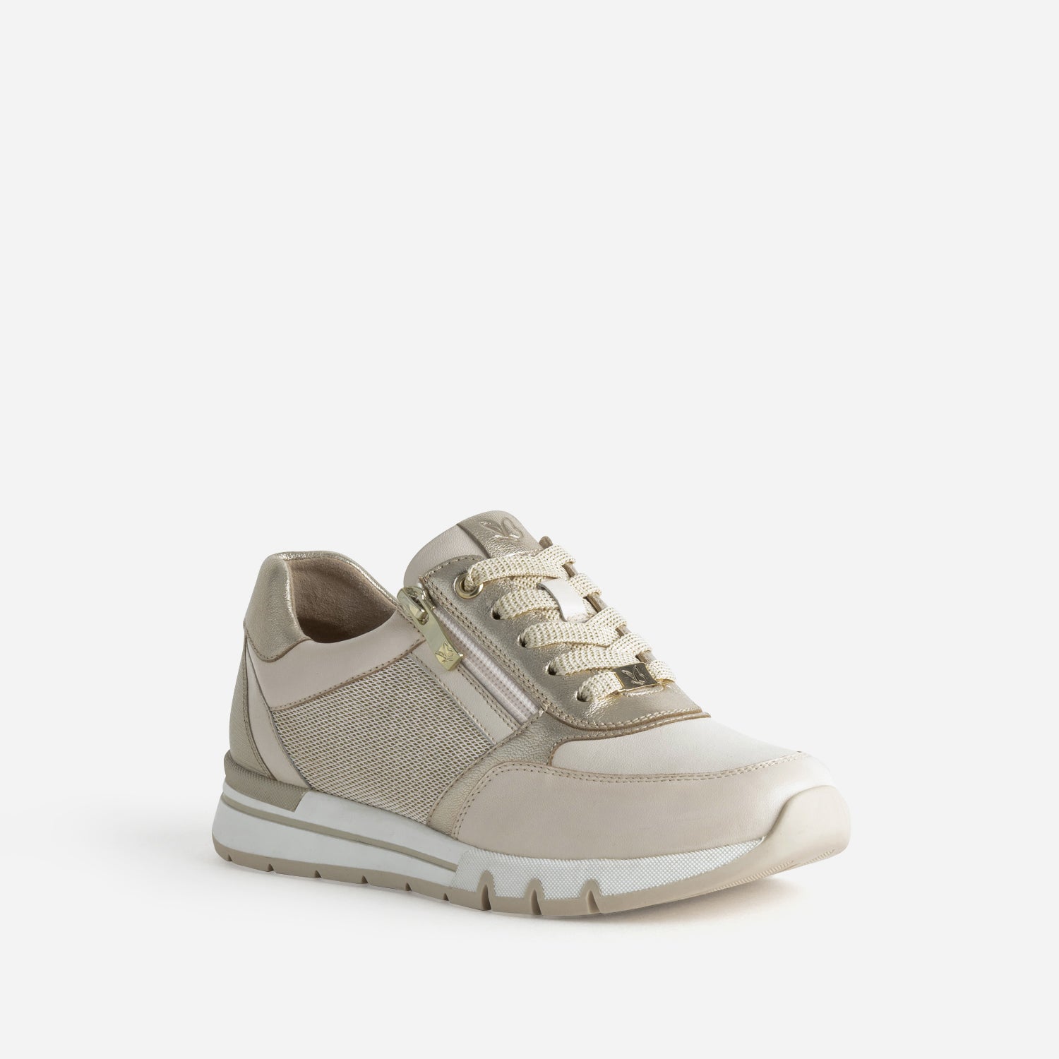 Tennis CAPRICE beige et dorée
