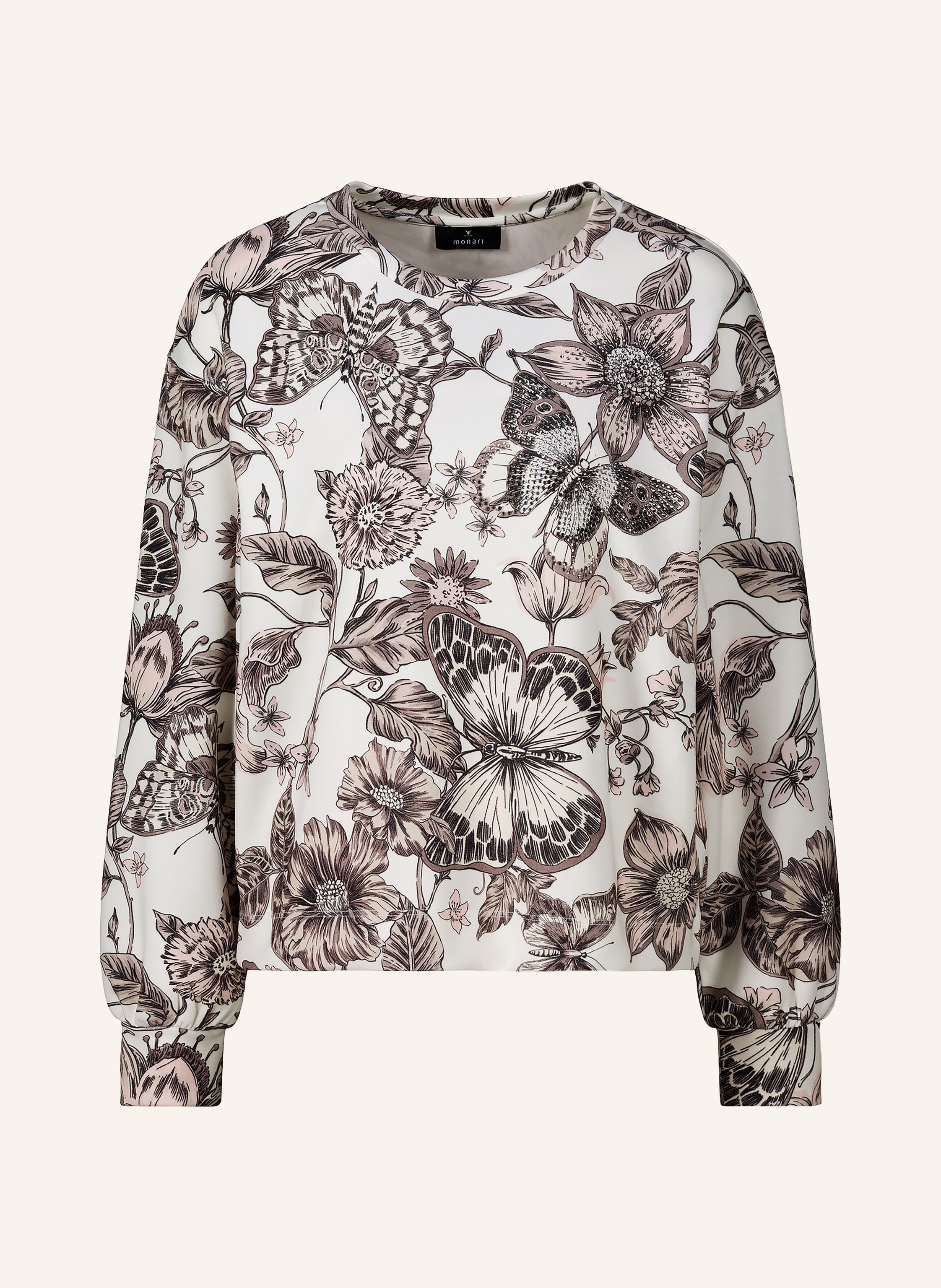 monari Sweatshirt mit Schmucksteinen