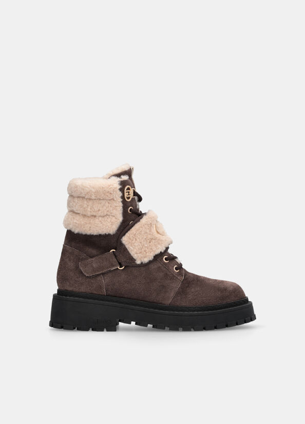 Anfibi in suede con dettagli warm