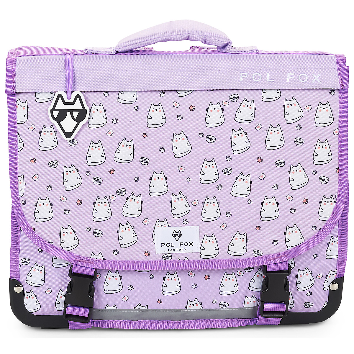 Pol Fox - CARTABLE 38 CM HELLO - Violet