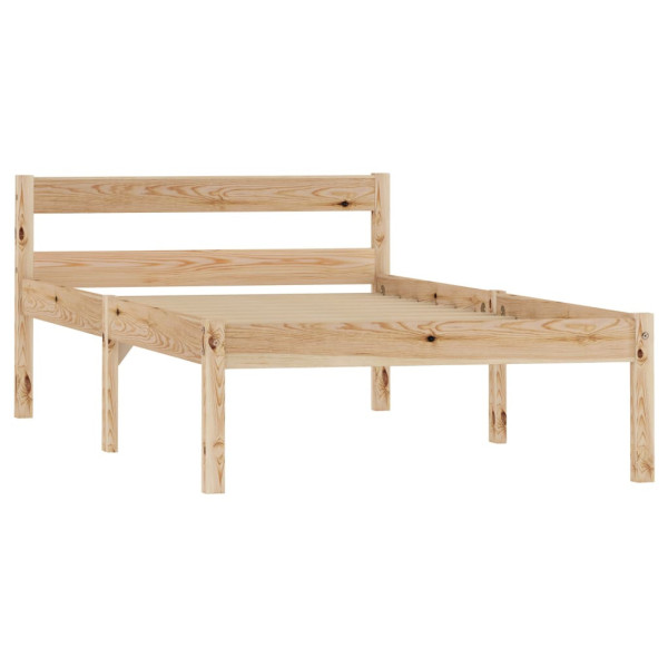 Łóżko Drewniane Rama Łóżka Sofa Brązowe Do Sypialni Pokoju 100 x 200 cm