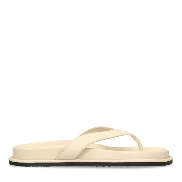Off white leren slippers