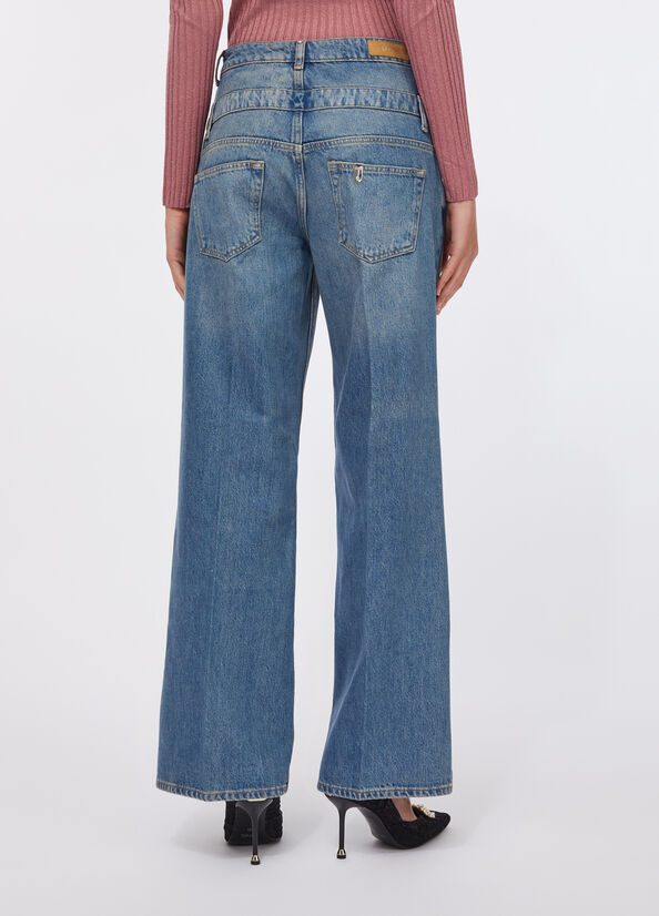 Jeans flare a vita alta