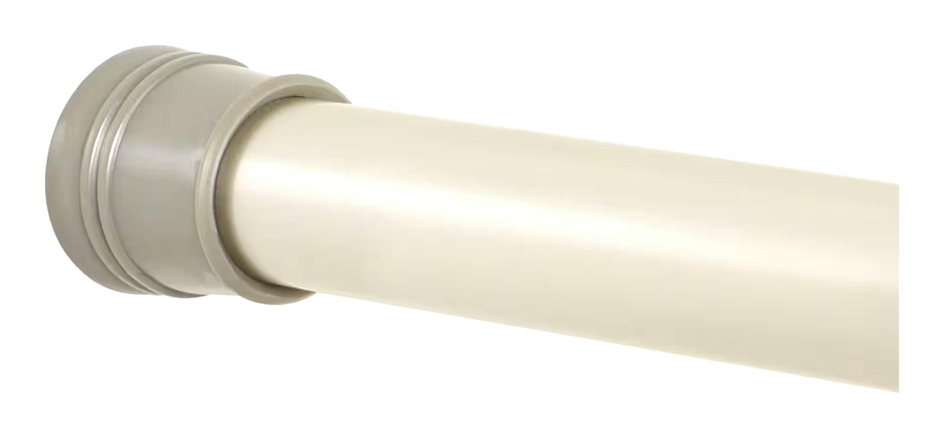 For Living Adjustable Rust-Resistant Shower Curtain Tension Rod, Brushed Nickel, 52-in to 86-in