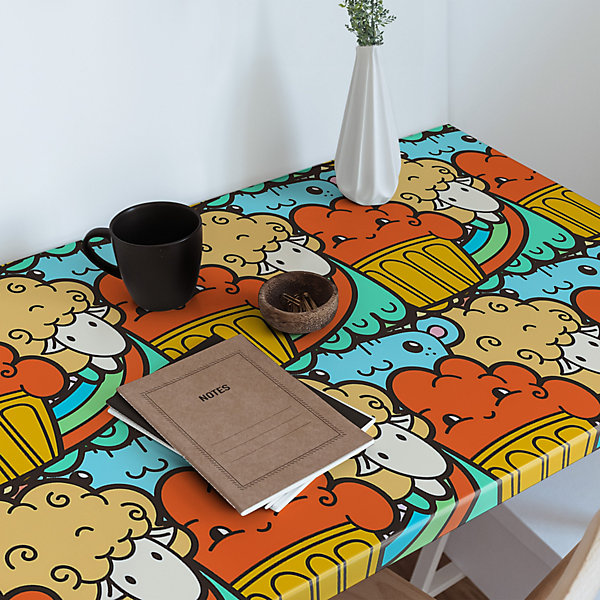 Papier Peint Auto Adhesif Wallfluent 100x50 cm La Maffinka Et Le Mouton Autocollant Pour Armoire, Table Et Cuisine