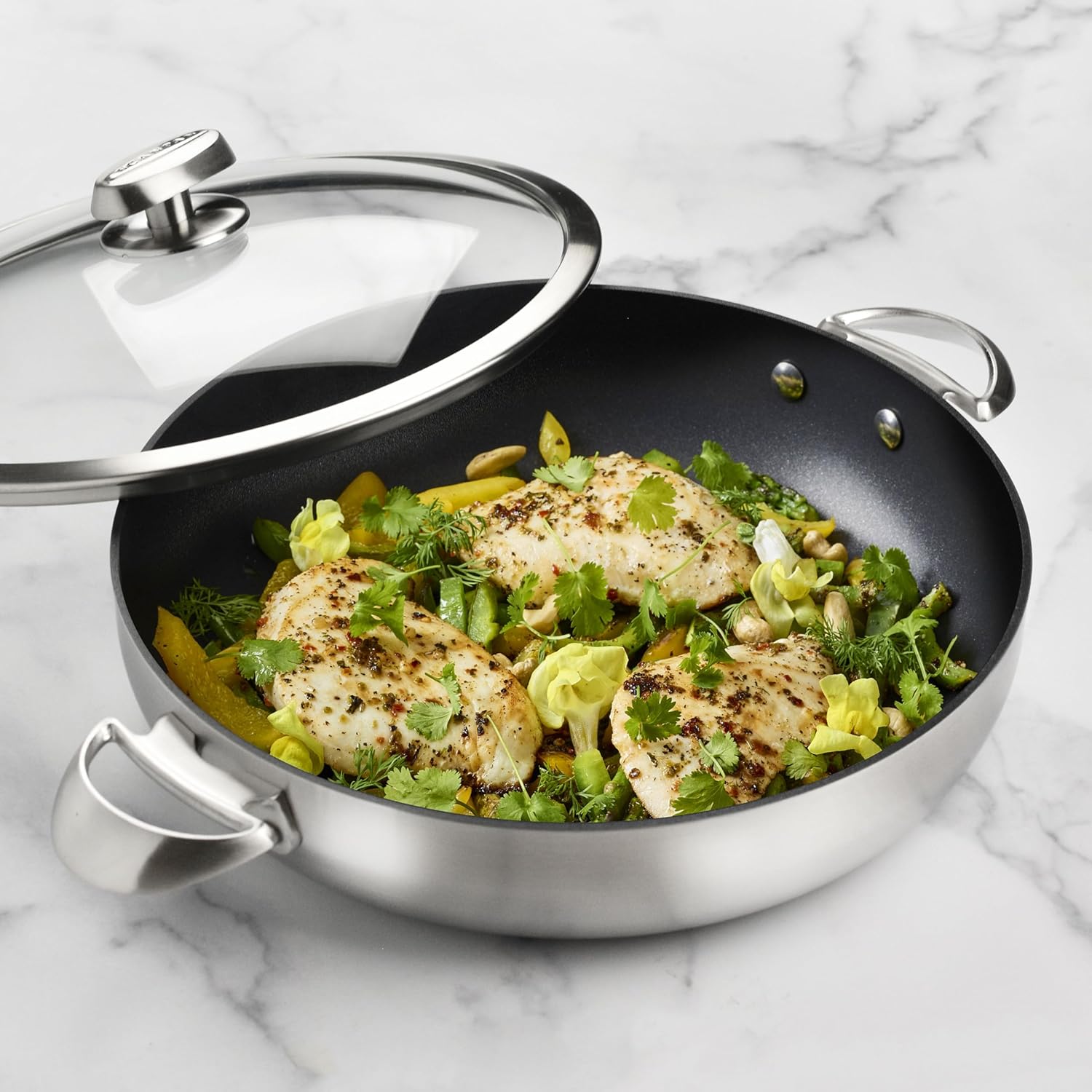Scanpan CX+ 12.5 Braiser - 5.5-quart - Stratanium Plus Nonstick Chef's Pan - 5-ply Stainless Steel
