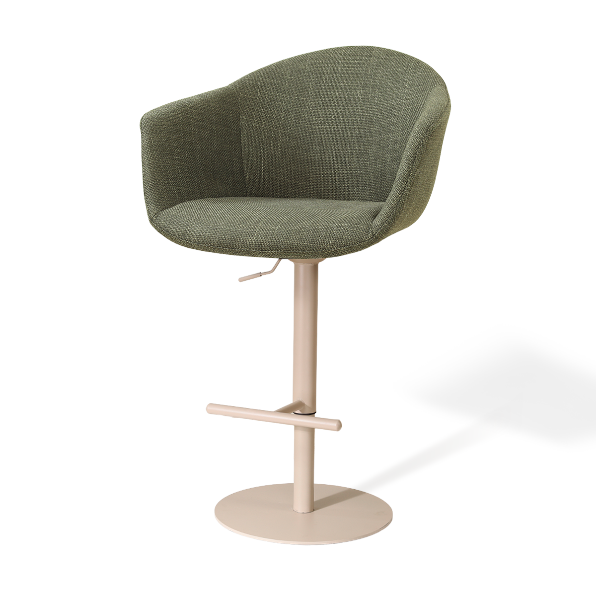 Nolon Niva-Otis tulp barkruk forestgroen - verstelbaar - beige poten