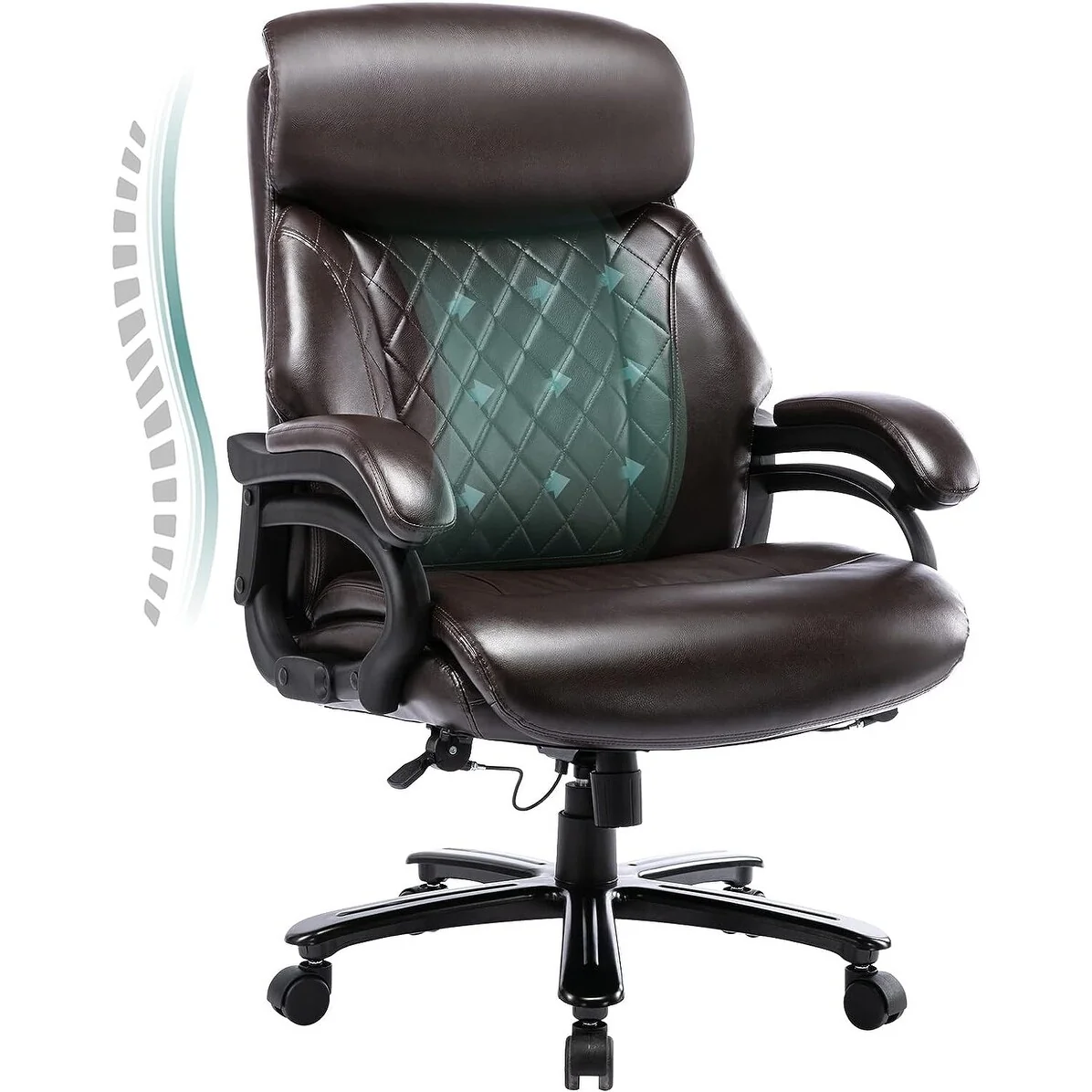 Big and Tall Office Chair 400lbs Heavy Duty Executive Desk Chair
