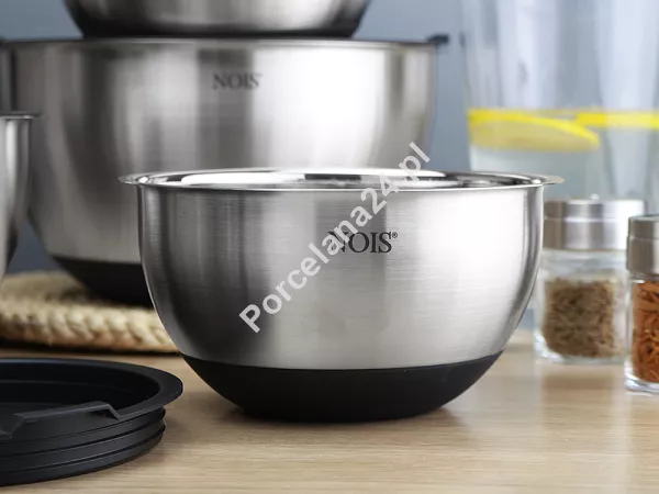 Komplet 4 misek metalowych z pokrywkami Nois - 17.830607