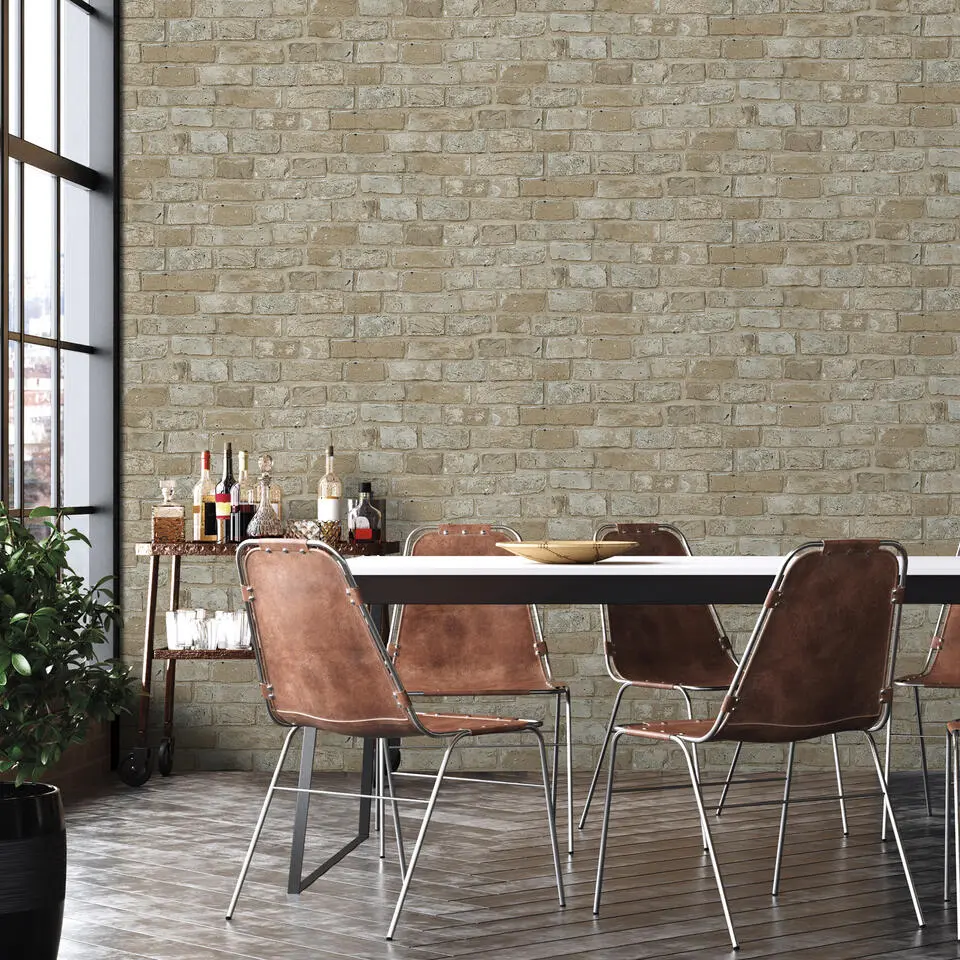 Sanders & Sanders behang bakstenen zand beige - 53 cm x 10 m