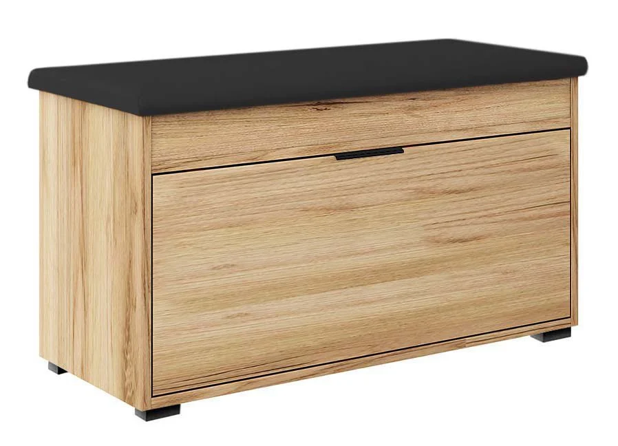 Szafka Fala 1 Dąb Craft Złoty/Czarny/K 80X37,7X49 Cm