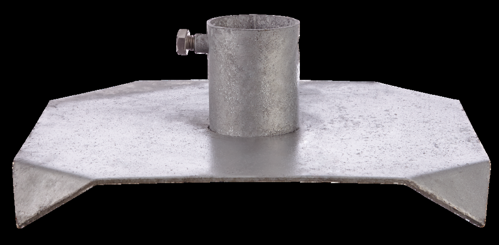 Dock Edge Stationary Galvanized Metal Dock Mud Pad / Hardware, 1/8-in