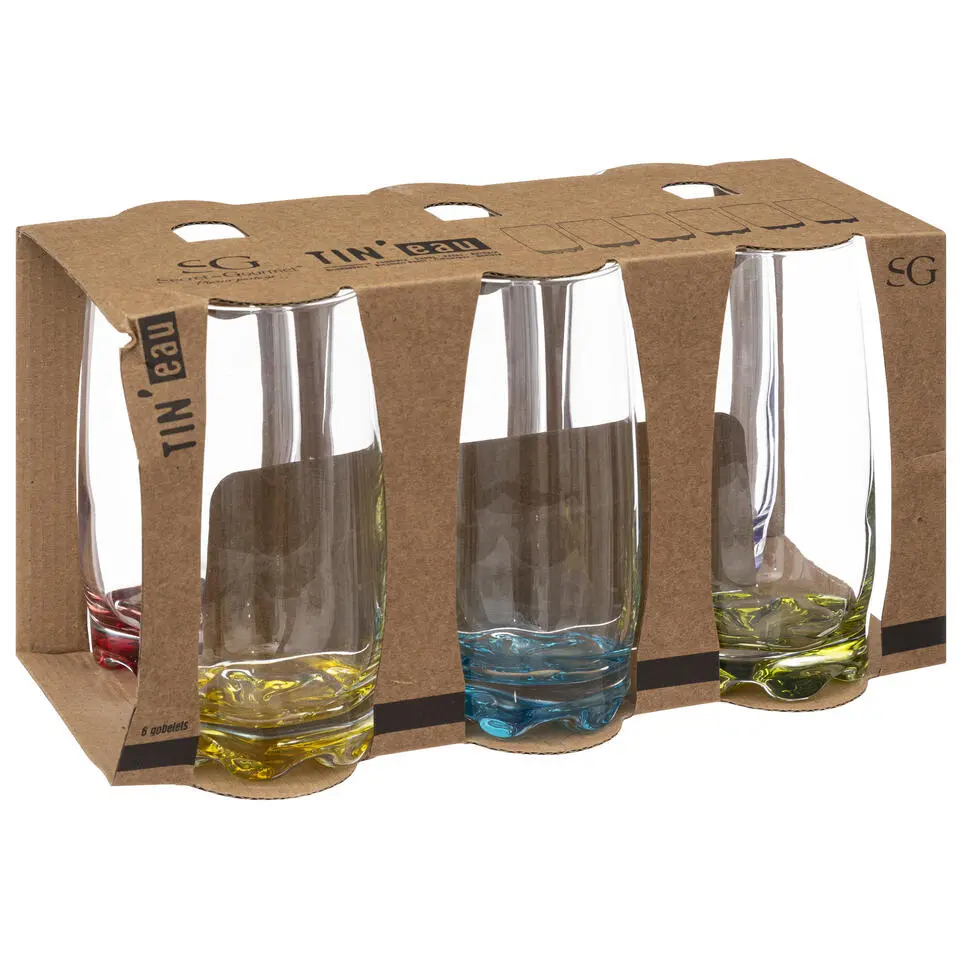 Secret de Gourmet Drinkglazen - 6x stuks - waterglazen - 380 ml