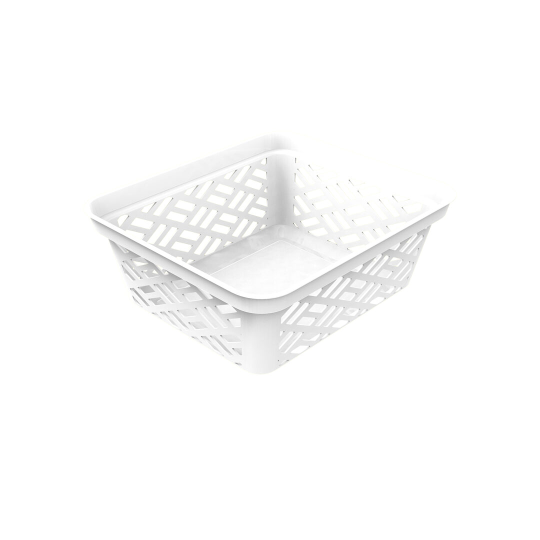 Cesto de arrumação branco alto pequeno