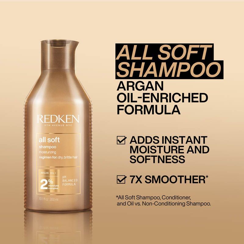 Redken Redken All Soft Shampoo 300ml Double