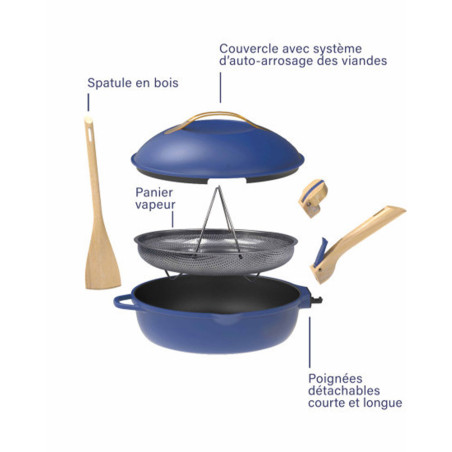 Poêle 8-en-1 La Fabuleuse Saphir 24 cm - Cookut