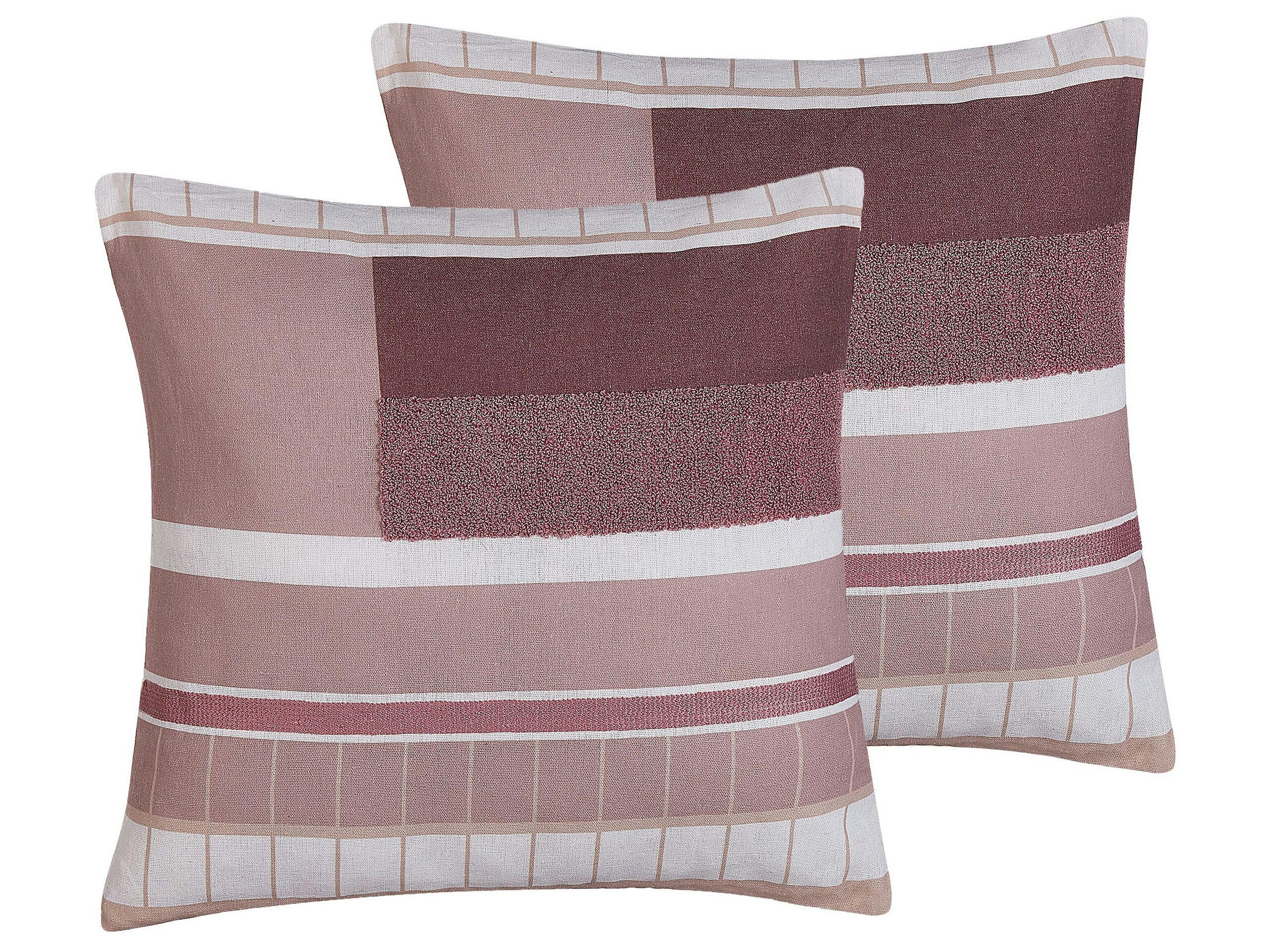 ERINUS - Lot de 2 coussin décoratifs en tissu multicolore 45x6cm