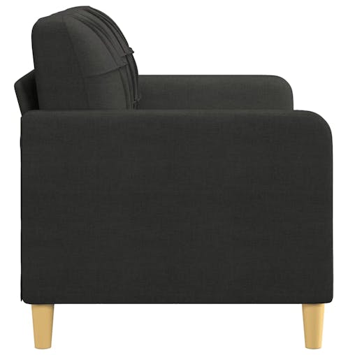 NNEVL 2-Seater Sofa Black 140 cm Fabric