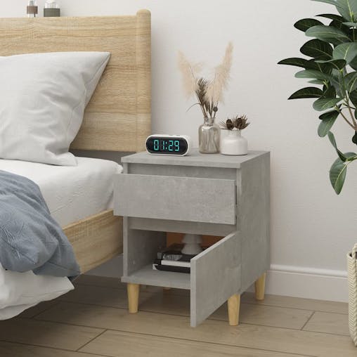 NNEVL Bedside Cabinet Concrete Grey 40x35x50 cm