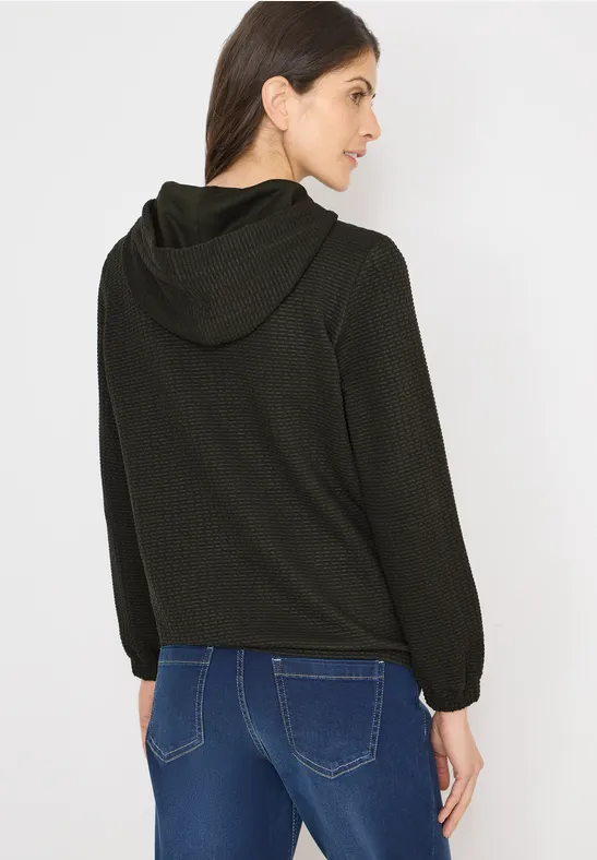 Kapuzenjacke mit Struktur