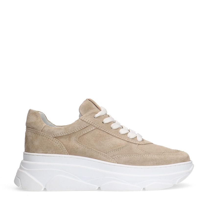 Manfield Beige suède sneakers