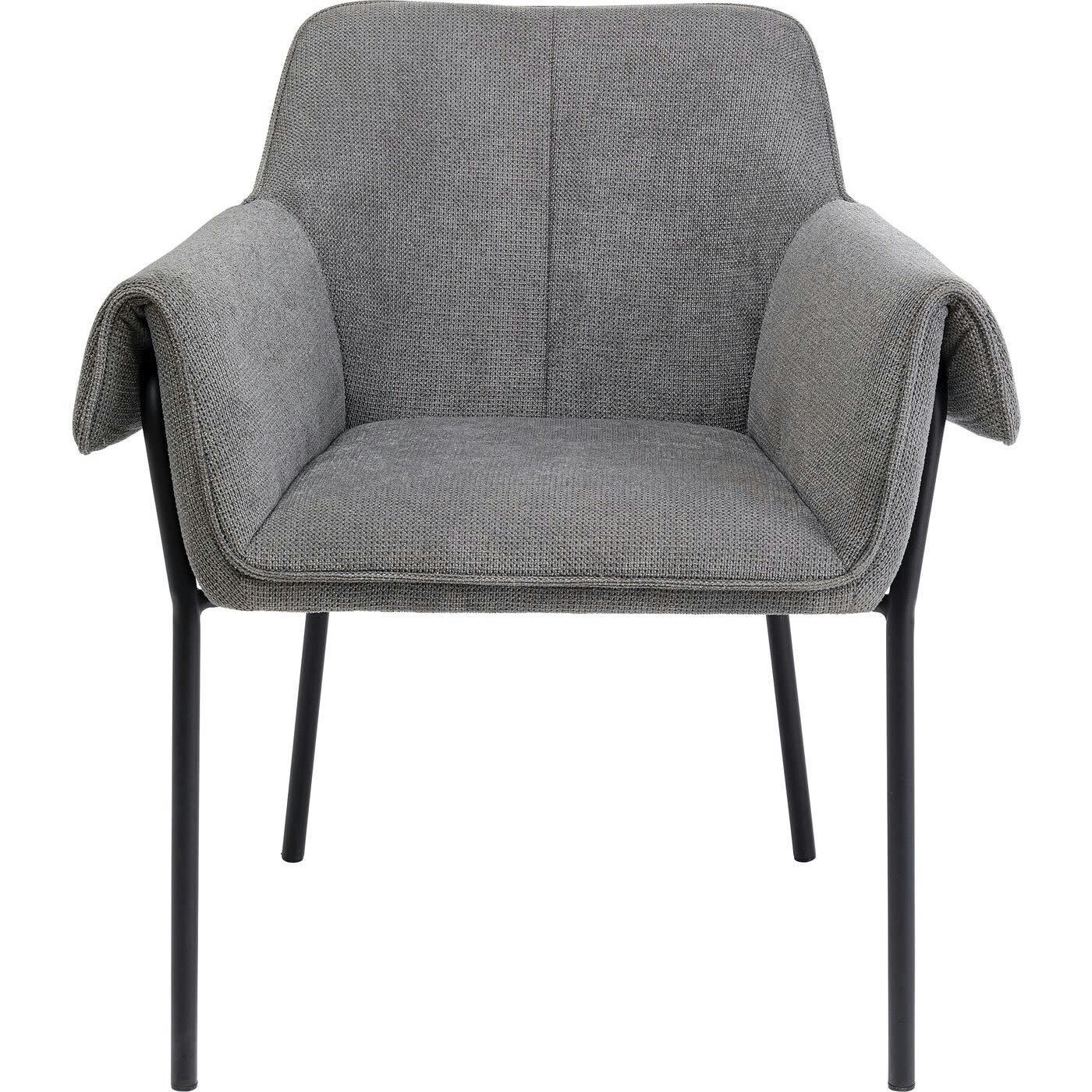 BESS - Chaise avec accoudoirs Bess grise Kare Design