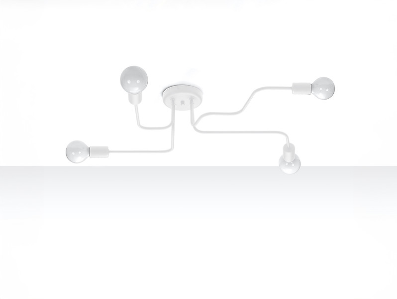 Lampa sufitowa Vector 4-punktowa stalowa biała