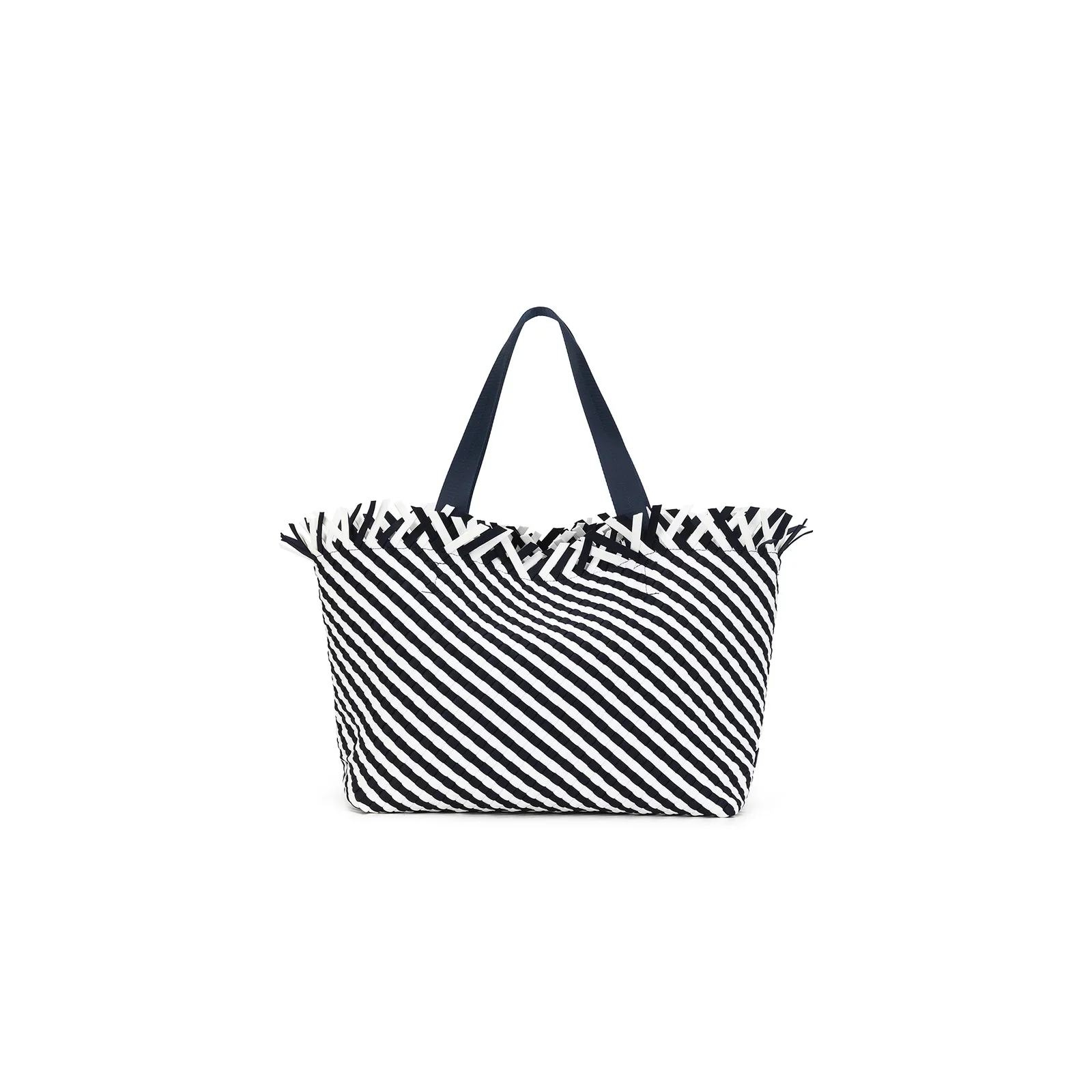 Bahama Navy Large 2 Piece Woven Tote Bag by Black Caviar
