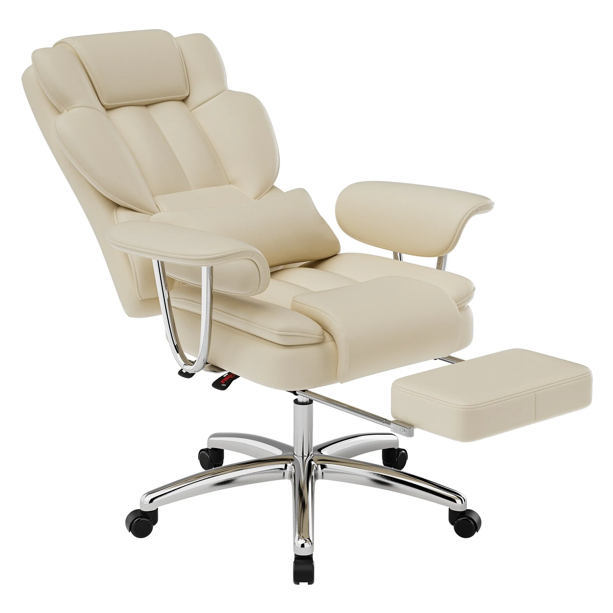 High-Back Executive Leather Chair Ergonomic Reclining Computer Desk Chair