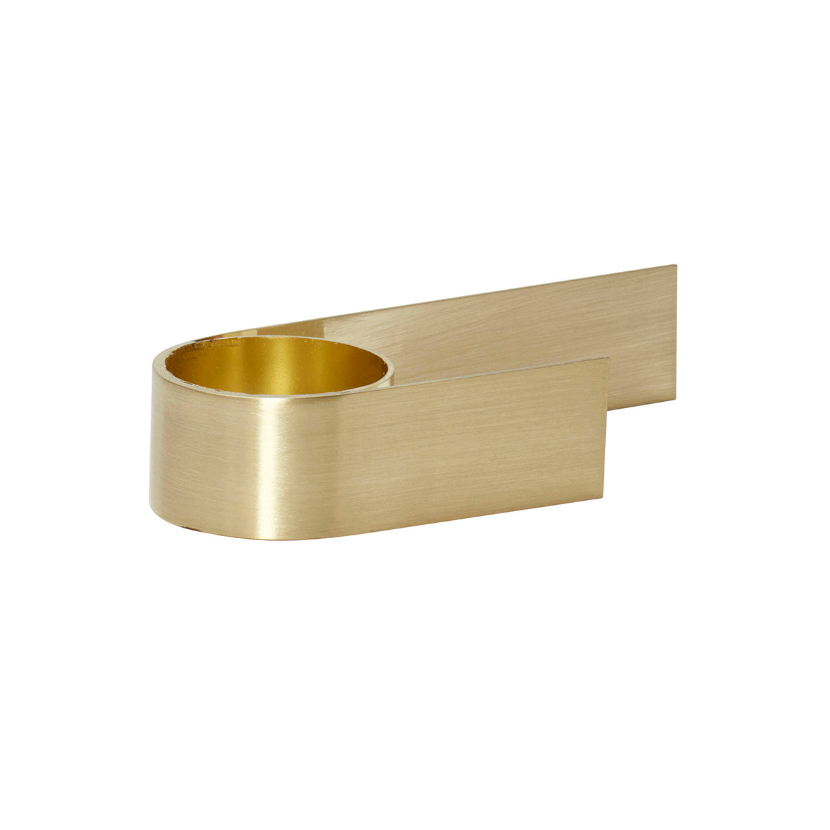 Hübsch theelichthouder Roll - ijzer - 4x12xh2cm
