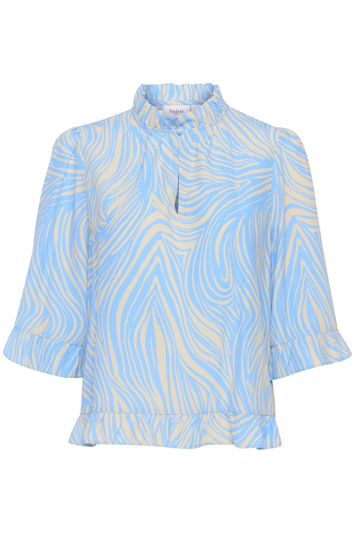 Saint Tropez JessicaSZ V-notch Frill Blouse